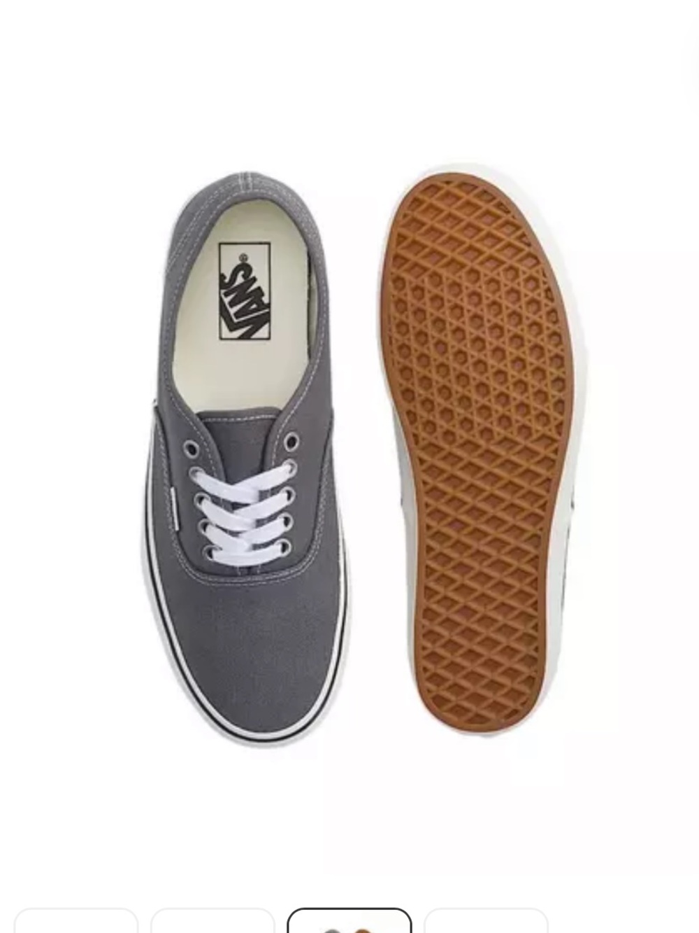 Unisex Gray Low-Top Vans